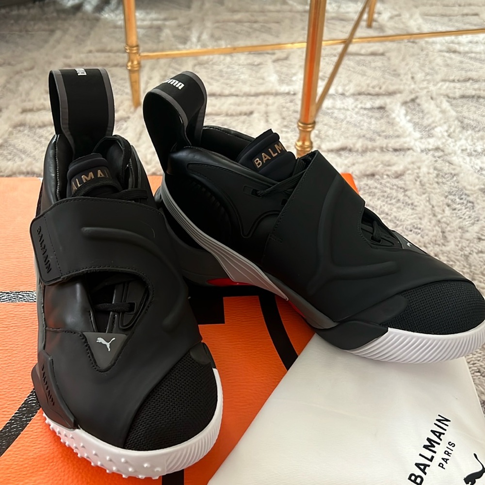 Balmain x Puma Court 'Black High Risk Red' 195683-01